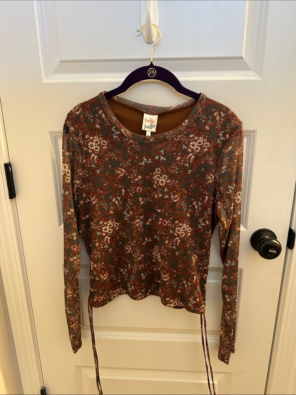 Belle Du Jour Rust Floral Long-Sleeve Tee